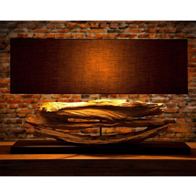 Lampa design rustic Riverine negru