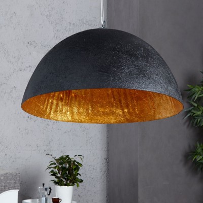 Lustra din fibra de sticla Glow 50cm, negru/ auriu
