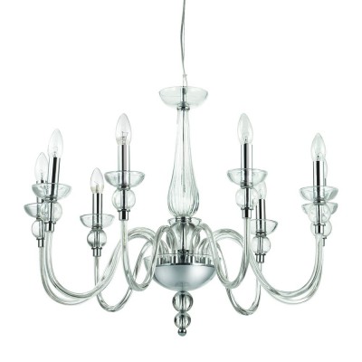 Candelabru cu 9 brate DOGE SP9 TRASPARENTE