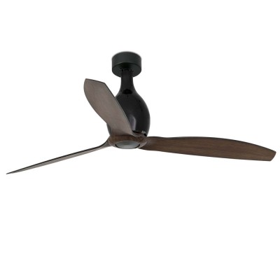 Ventilator cu telecomanda MINI ETERFAN negru mat/ lemn