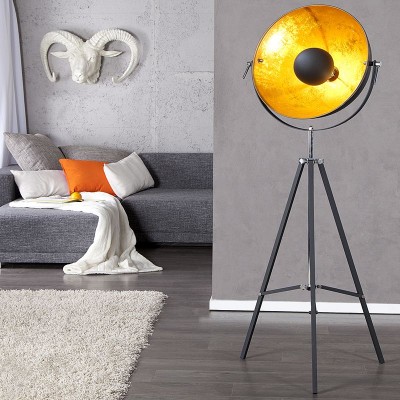 LAMPADAR DESIGN RETRO BIG Studio negru/ auriu