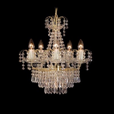 Candelabru cristal cu 6 brate Bohemia, 48cm