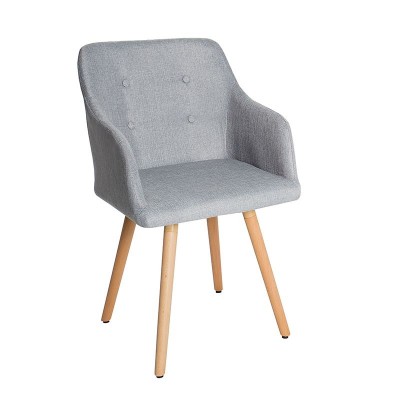 Set 2 scaune cu brate Scandinavia gri deschis