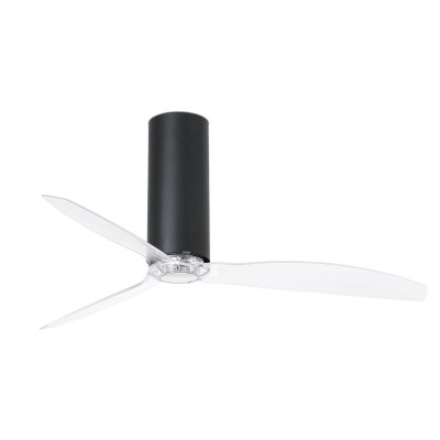 Ventilator cu telecomanda Tube negru mat / transparent