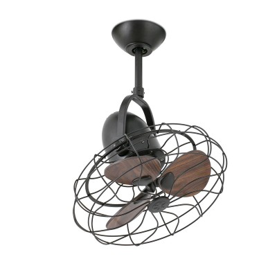 Ventilator de perete / tavan design retro KEIKI maro