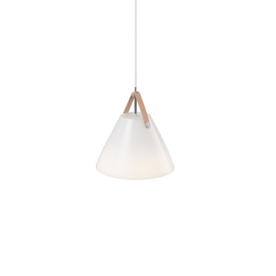 Pendul design nordic STRAP 27 alb opal