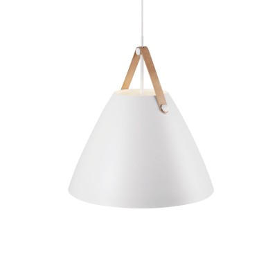 Pendul design nordic STRAP 48 alb