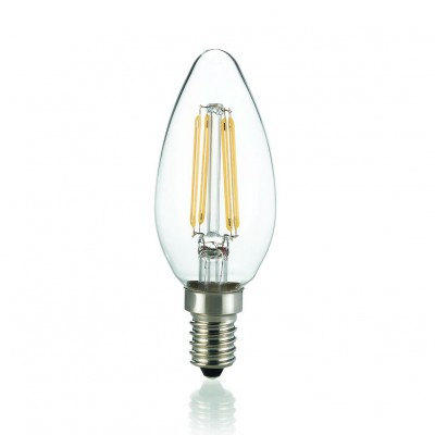 Bec LED E14 Oliva Trasparente 4000K