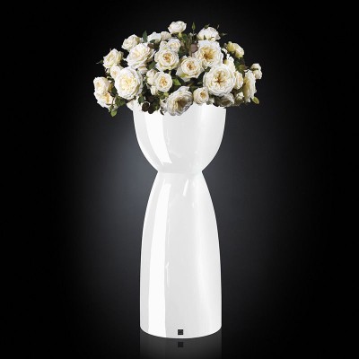 Aranjament floral VIENNA IN SHINY VASE, alb