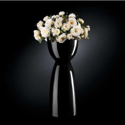 Aranjament floral VIENNA IN SHINY VASE, negru