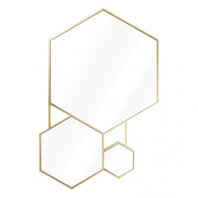 Oglinda LUX Hexa, auriu