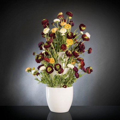 Aranjament floral BABILON RANUNCOLO BIG 95cm, multicolor