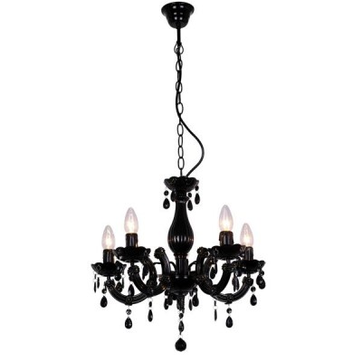 Candelabru cu 5 brate MAGNOLIA, negru