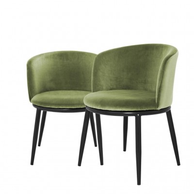 Set de 2 scaune LUX Filmore verde deschis