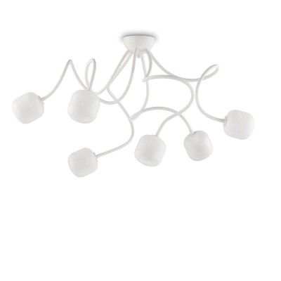 Lustra design modern OCTOPUS PL6 alba