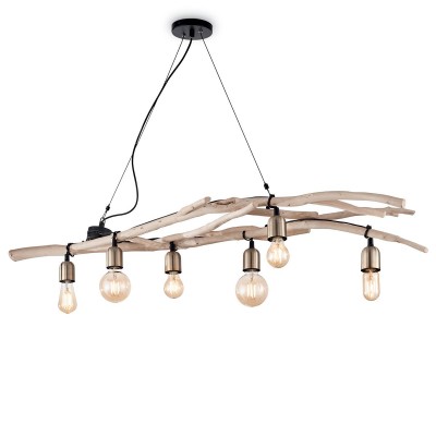 Lustra design deosebit lemn natur DRIFTWOOD SP6