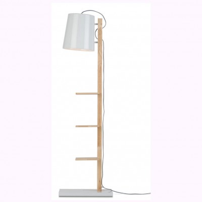 Lampadar chic cu rafturi pentru carti, CAMBRIDGE alb