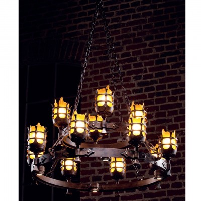 Candelabru din fier forjat realizat manual in stil gotic HL 2425-N