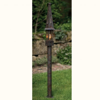 Stalp iluminat exterior din fier forjat inaltime 167cm AL 6843