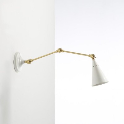 Aplica perete metal stil retro Paulina alba