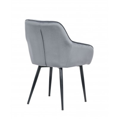 Set de 2 scaune elegante, cu brate, Turin gri argintiu