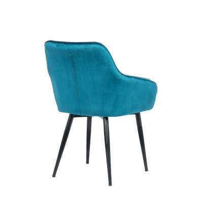 Set de 2 scaune elegante, cu brate, Turin turcoaz
