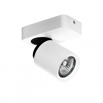 Aplica de perete/tavan cu spot stil modern minimalist Tomi 1 alba