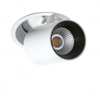 Spot LED dimabil incastrabil, directionabil pentru tavan/plafon LUNA alb/negru