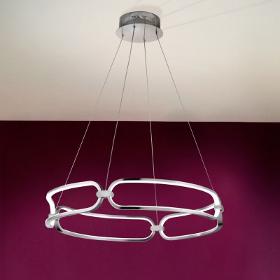 Lustra LED suspendata design ultra-modern Ø60cm Colette crom