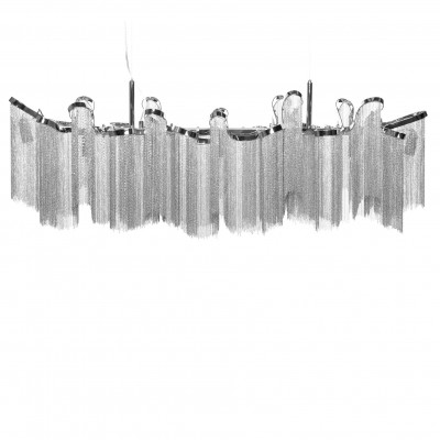 Lustra design extravangant Elegance 118cm, argintiu