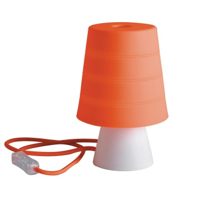 Veioza / Lampa de masa camera copii Drum portocalie