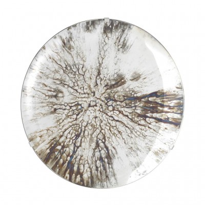 Decoratiune perete din sticla LUX Laguna argintiu antic
