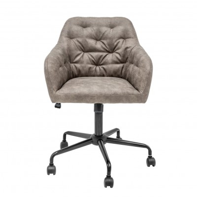 Scaun de birou elegant Dutch Comfort, catifea taupe