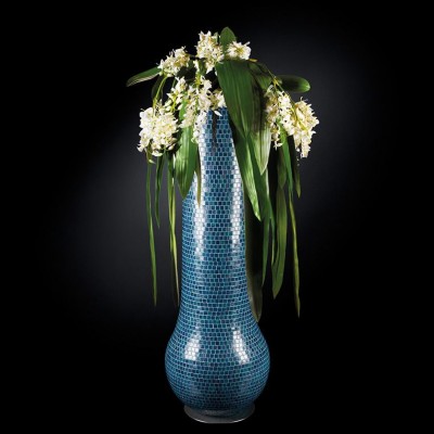 Aranjament floral mare MOSCA MOSAICO BISAZZA, albastru deschis 200cm