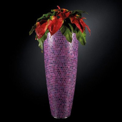 Aranjament floral mare MIAMI MOSAICO BISAZZA, violet 135cm