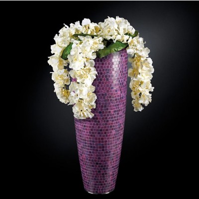 Aranjament floral mare OSLO MOSAICO BISAZZA, violet 130cm