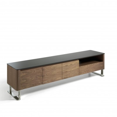 Comoda TV eleganta design LUX Walnut&Black