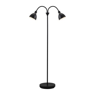 Lampadar modern cu 2 brate flexibile Ray negru