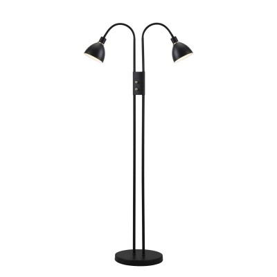 Lampadar dimabil modern cu 2 brate flexibile Ray negru