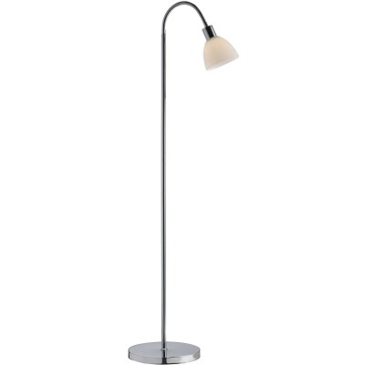 Lampadar modern cu brat flexibil Ray crom/alb