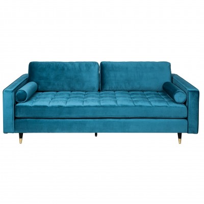 Canapea impozanta Cozy 225cm, catifea aqua