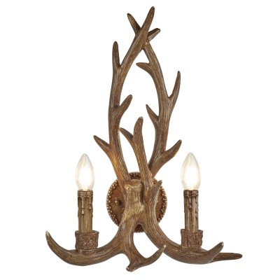 Aplica de perete deosebita stil rustic Stag