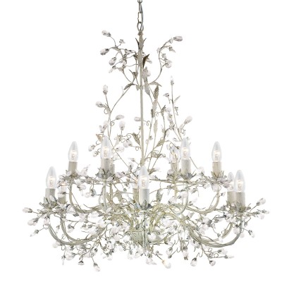 Lustra decorativa stil clasic Almandite 12L crem auriu