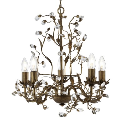 Lustra decorativa stil clasic Almandite 5L maro auriu