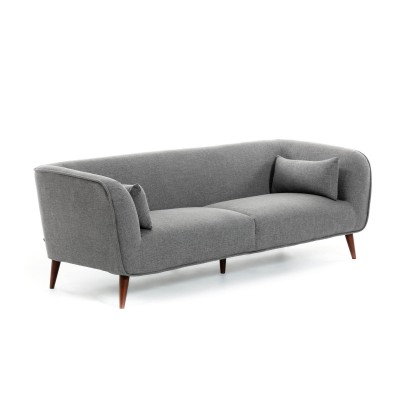Canapea confortabila design modern Olost, tesatura gri