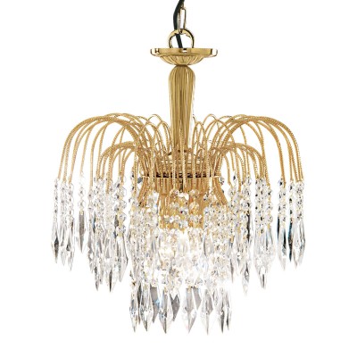 Lustra cristal suspendata design elegant Waterfall gold 3L