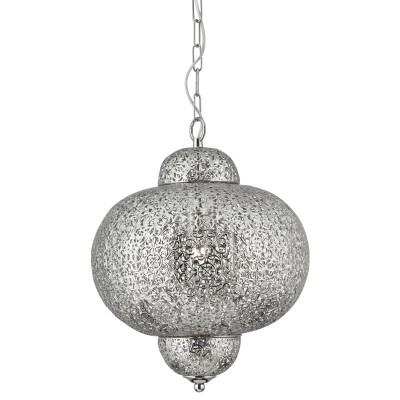 Lustra / Pendul design rustic Fretwork nickel