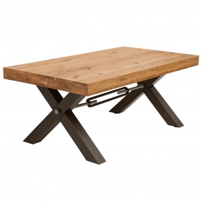Masuta design industrial Thor 110cm, stejar salbatic