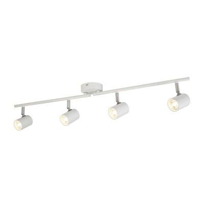 Lustra LED cu 4 spoturi directionabile Rollo alba