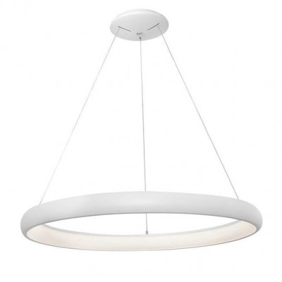 Lustra LED dimabila, design modern Albi alb, 61cm